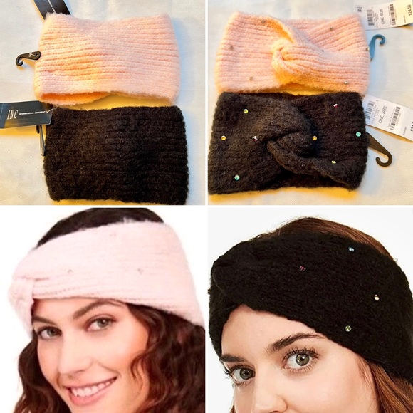 SET OF 2~I.N.C INTERNATIONAL CONCEPTS~ KNIT-TWIST HEADBANDS W/RHINESTONES~NWT - Picture 7 of 7